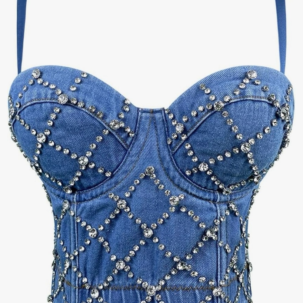 Denim Corset festival Top